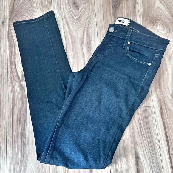 PAIGE DENIM | Skyline Skinny Jeans Blue Dark Wash | Size 26, 4 - Picture 2 of 12